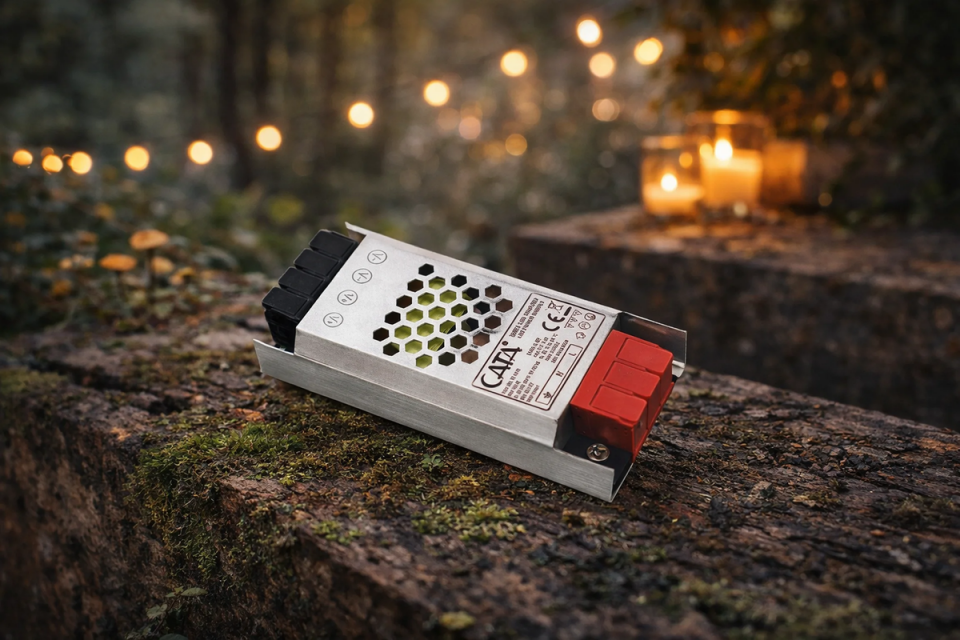 CATA CT-2674 5 Amper Şerit 12V LED Trafo (60W) (Süper Slim Fansız)