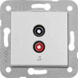 Viko Artline Novella /Trenda Metalik Beyaz Müzik Yayın Prizi Kapak (Mekanizma Hariç) 92605637
