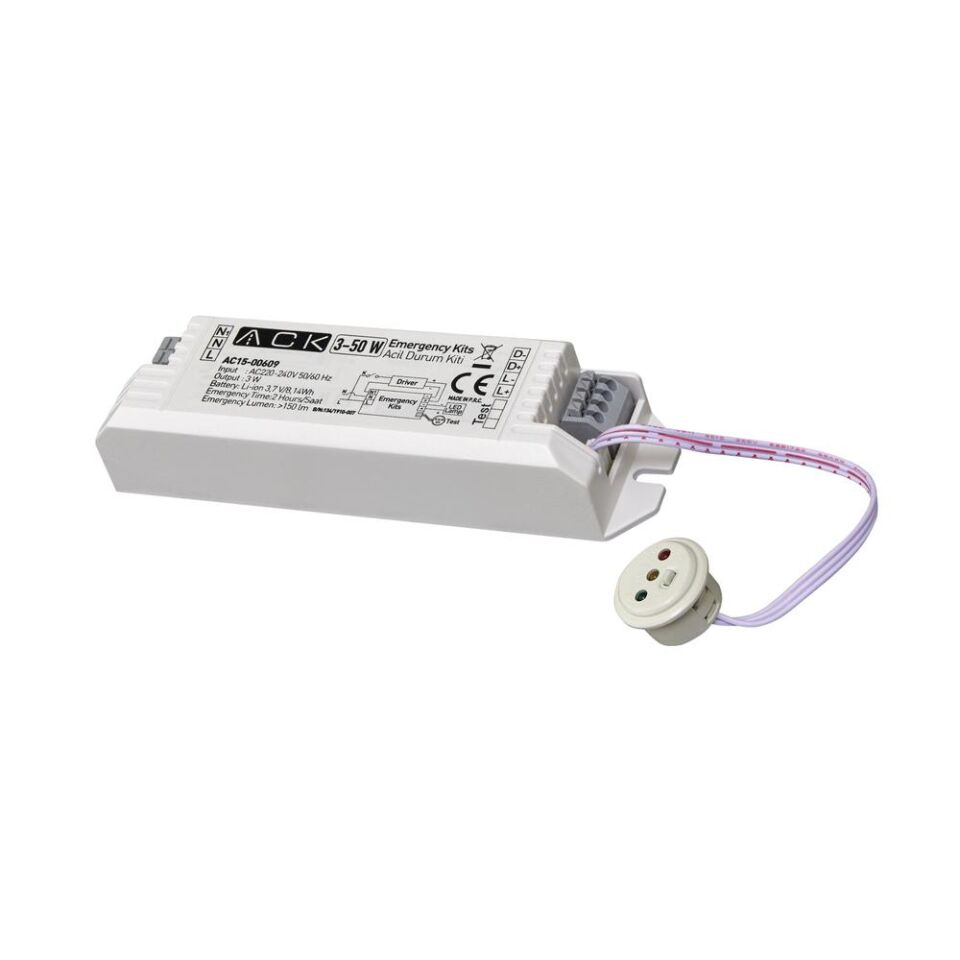 ACK AC15-00609 LED Lambalı Armatürler için Acil Durum Kiti