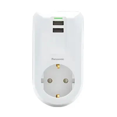 Panasonic Tekli Fiş Priz Şok Korumalı USB 5V 2A WATC00033GR-TR