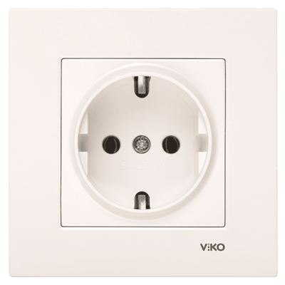 Viko Karre/Meridian Krem Topraklı Priz Mekanizma (Çerçeve Hariç) 90967208