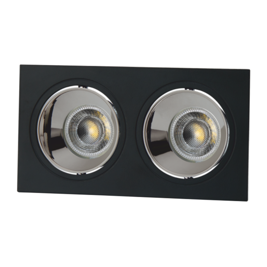 CATA CT-5054 2'li Jaguar Siyah Platin Dekoratif Spot (Ampul ve Duy Hariç)