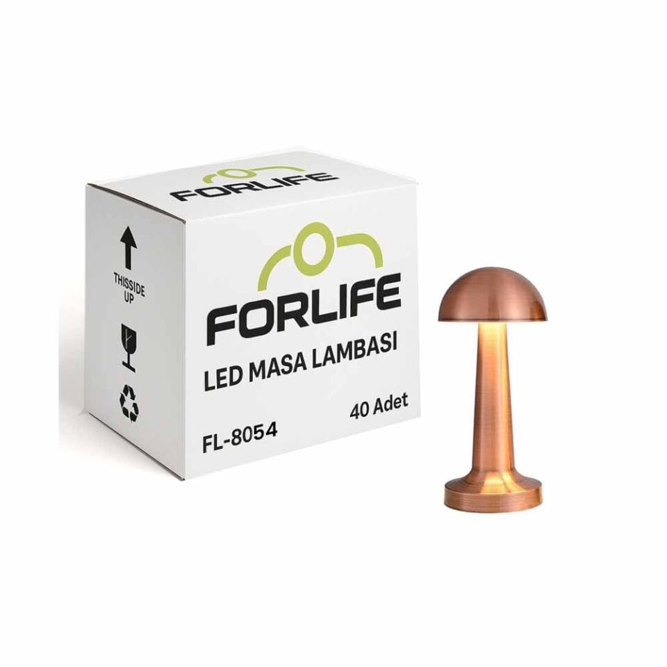 Forlife Dekoratif Şarjlı Led Masa Lambası Rose FL-8054 40'Lı Koli