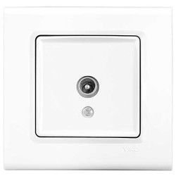 Viko Linnera/Rollina Beyaz Uydu Prizi F Konnektör - 10 Db Mek+Kapak (Çerçeve Hariç) 90440097