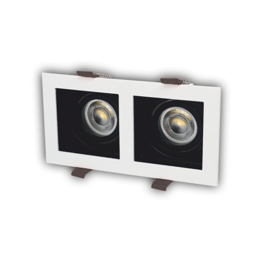 CATA CT-5227 Dekoratif Spot Pars 2'li Siyah Beyaz (Ampul ve Duy Hariç)