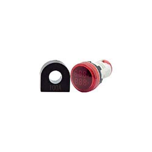 Mutlusan 22MM Volt+Ampermetre (Akım Trafolu) Plastik LED Göstergeli 12-500V AC 1A-100A AC 999 999 995002
