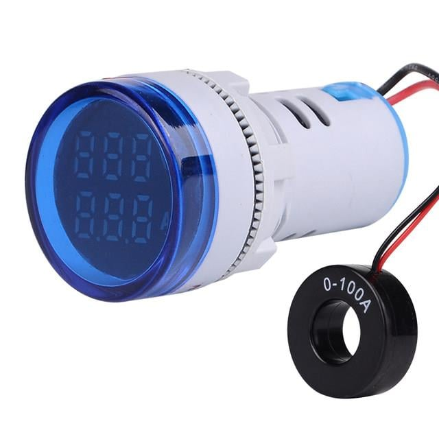 Mutlusan 22MM Ampermetre (Akım Trafolu) Plastik LED Göstergeli 1A-100A AC 60-380V AC 999 999 995001