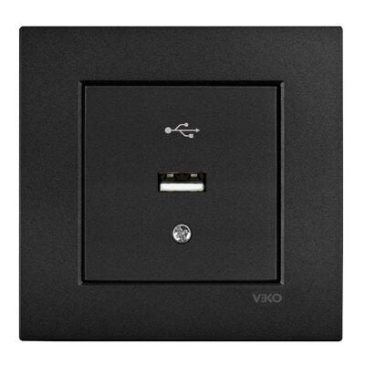 Viko Artline Novella/Trenda Siyah Usb Konnektör Kapak Mekanizma ve Çerçeve Hariç 92605515