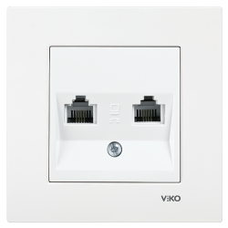 Viko Karre/Meridian Beyaz İkili Nümeris Cat3 Mekanizma (Çerçeve Hariç) 90967033