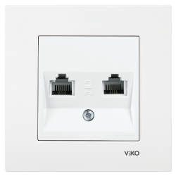 Viko Karre/Meridian Beyaz İkili Nümeris Cat3 Mekanizma (Çerçeve Hariç) 90967033