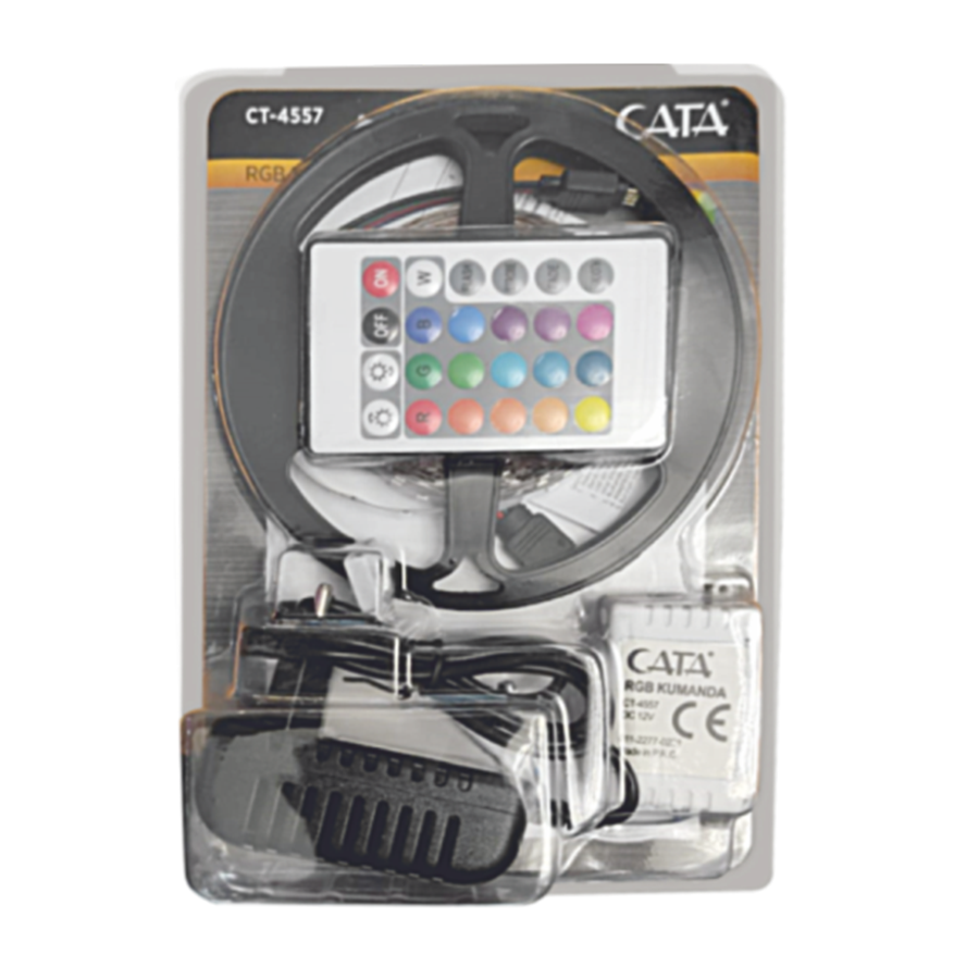 CATA CT-4557 RGB Şerit LED Set 220v 3 Renk + Trafo + Kumanda
