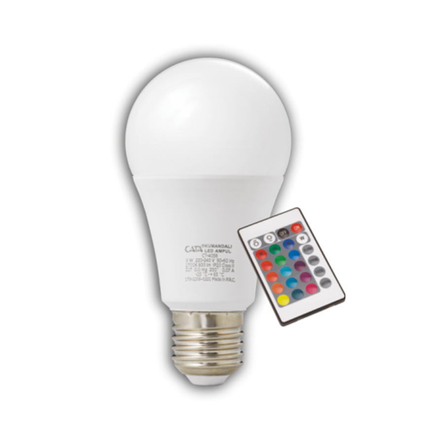 CATA CT-4058B Rgb LED Ampul E27 Duylu