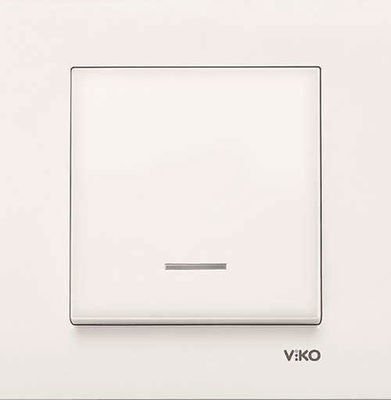 Viko Karre/Meridian Krem Işıklı Anahtar Mekanizma (Çerçeve Hariç) 90967219