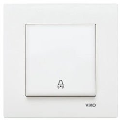 Viko Karre/Meridian Beyaz Zil Anahtarı Mekanizma (Çerçeve Hariç) 90967006