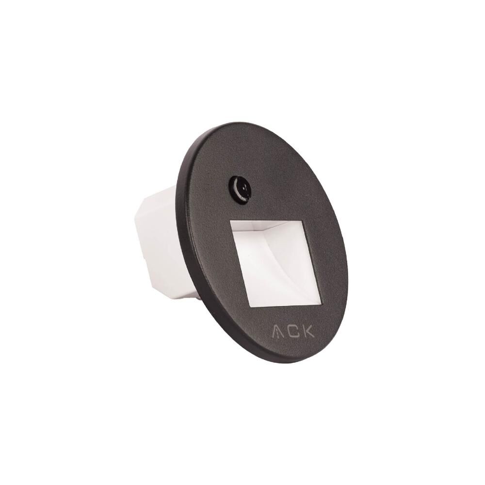 ACK AH07-02691 Sensörlü Merdiven Armatürü CCT Siyah Kare Çerçeve