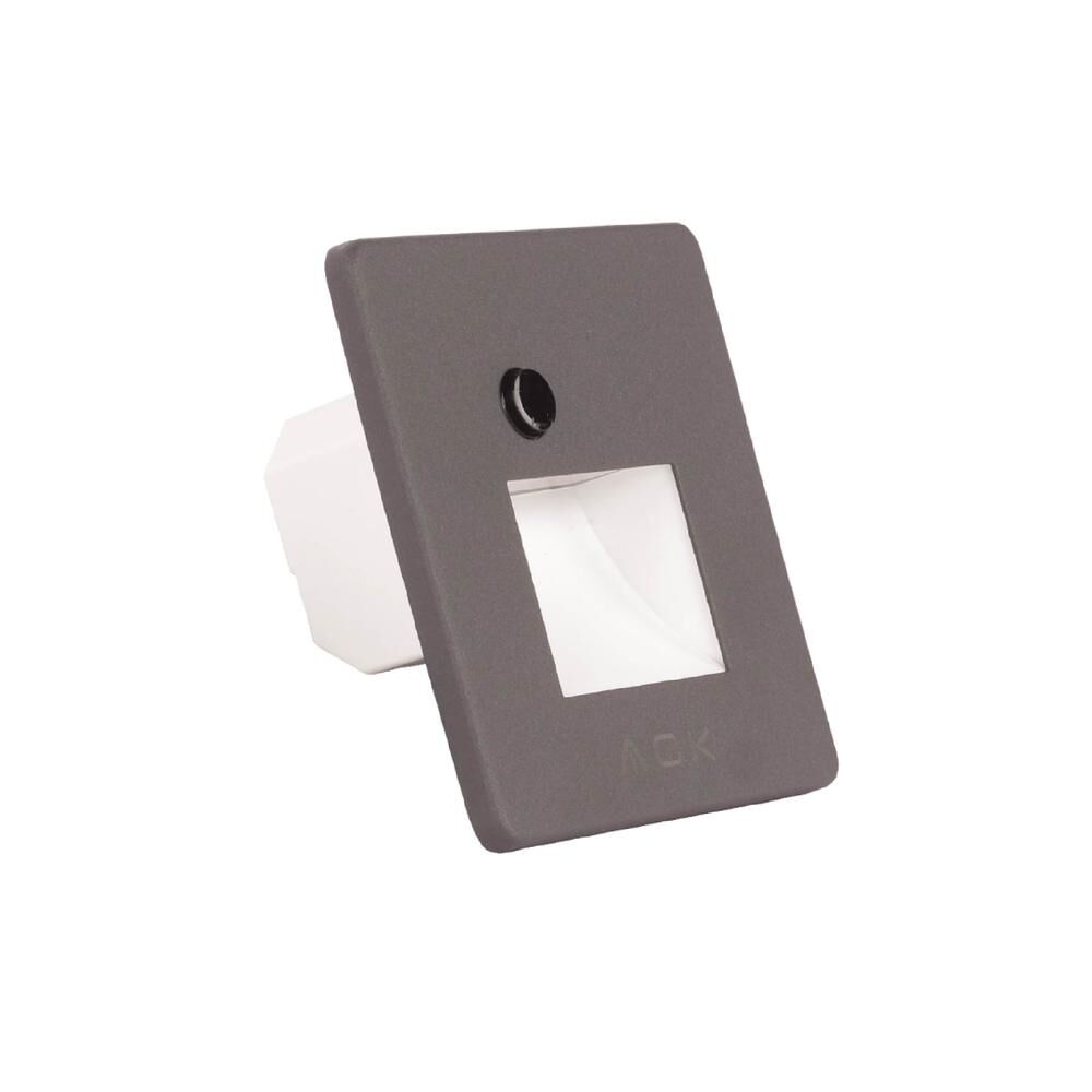 ACK AH07-01693 Sensörlü Merdiven Armatürü CCT Gri Yuvarlak Kare Çerçeve