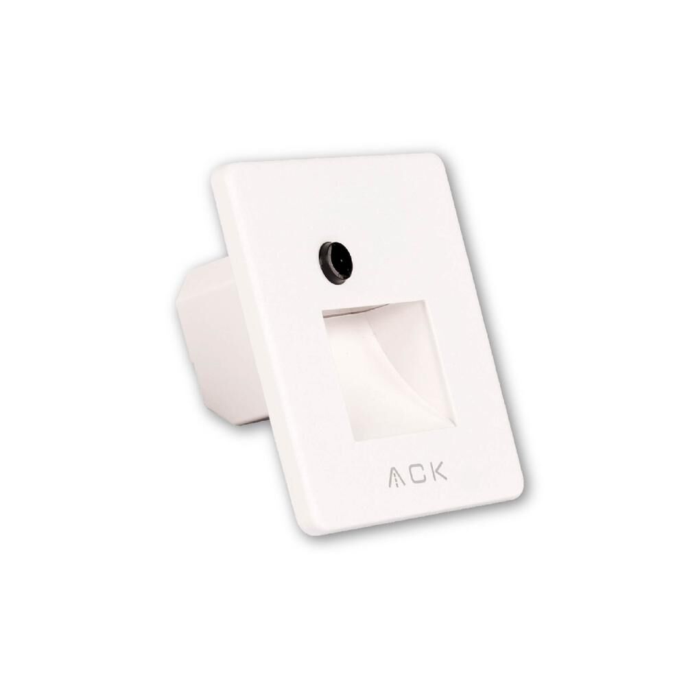 ACK AH07-01690 Sensörlü Merdiven Armatürü CCT Beyaz Yuvarlak Kare Çerçeve