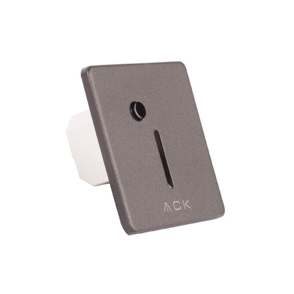 ACK AH07-01593 Sensörlü Merdiven Armatürü CCT Gri Yuvarlak Dik Çerçeve