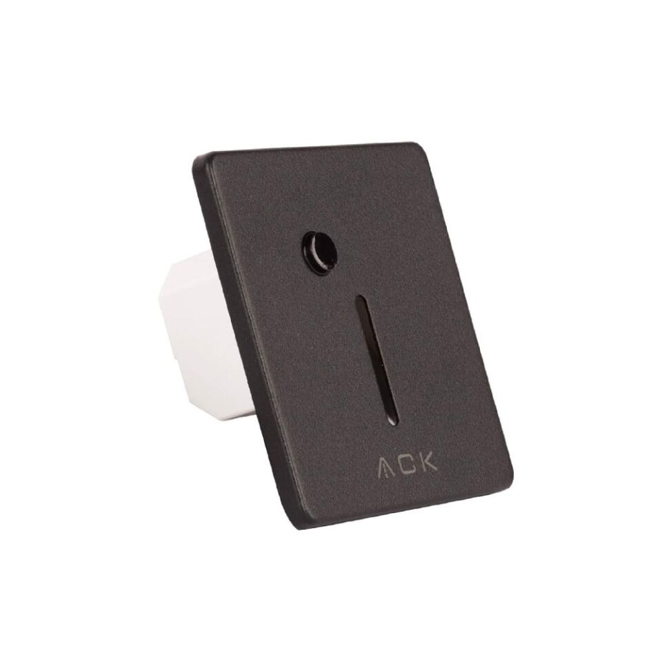 ACK AH07-01591 Sensörlü Merdiven Armatürü CCT Siyah Yuvarlak Dik Çerçeve