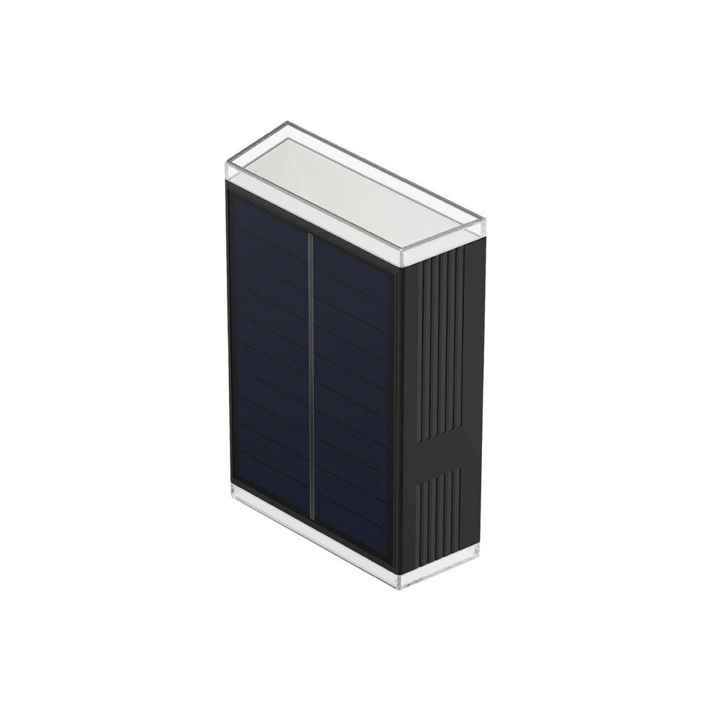 ACK AG60-19801 Solar LED Duvar Armatürü Çift Yönlü Siyah Gövde 3000k 1w/h
