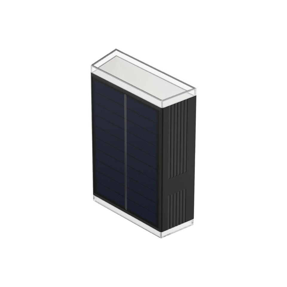 ACK AG60-19801 Solar LED Duvar Armatürü Çift Yönlü Siyah Gövde 3000k 1w/h