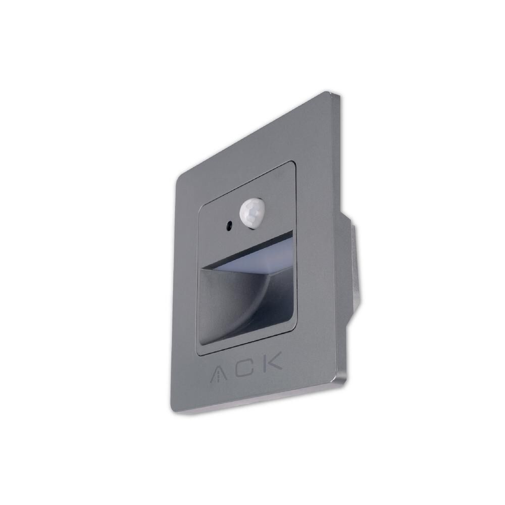 ACK AH07-00433 Sensörlü LED Duvar Aplik 6500K Füme 1W