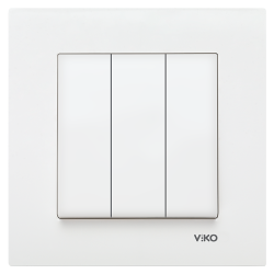 Viko Karre/Meridian Beyaz Üçlü Anahtar Mekanizma (Çerçeve Hariç) 90967068