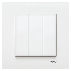 Viko Karre/Meridian Beyaz Üçlü Anahtar Mekanizma (Çerçeve Hariç) 90967068