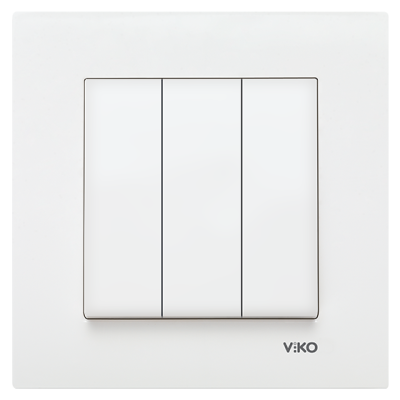 Viko Karre/Meridian Beyaz Üçlü Anahtar Mekanizma (Çerçeve Hariç) 90967068