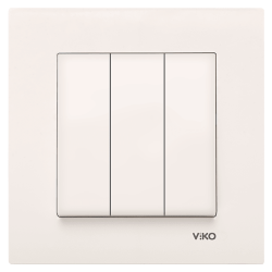 Viko Karre/Meridian Krem Üçlü Anahtar Mekanizma ( Çerçeve Hariç ) 90967268