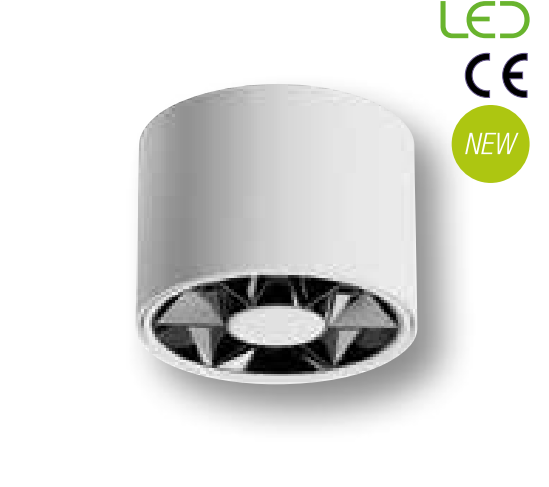 Jupiter LC500 B&SK  3000K 7W Beyaz&Siyah Krom Led Tavan Armatürü