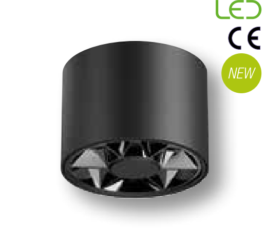 Jupiter LC500 S&SK  3000K 7W Siyah&Siyah Krom Led Tavan Armatürü