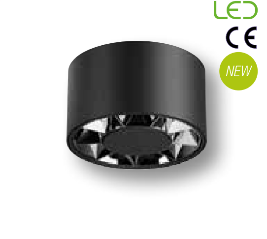 Jupiter LC501 S&SK  3000K 12W Siyah&Siyah Krom Led Tavan Armatürü