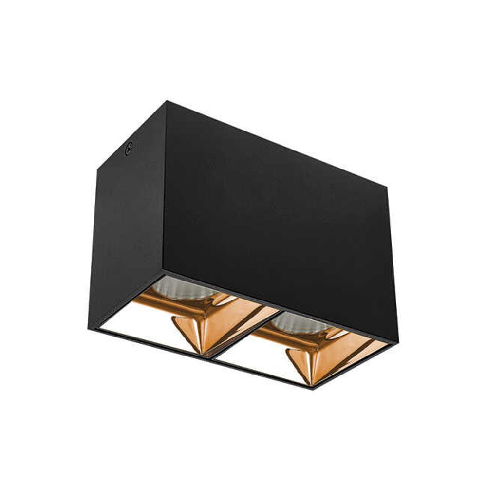 Jupiter LC606  2x10W 3000K Gün Işığı Siyah&Altın 2'li Led Tavan Armatürü