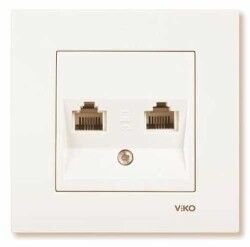 Viko Karre/Meridian Krem İkili Data Cat6 Mekanizma (Çerçeve Hariç) 90967279