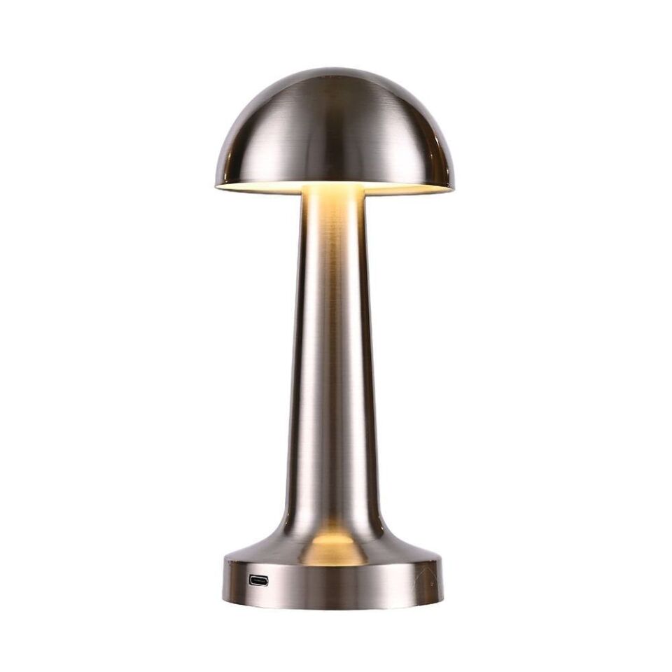 ACK AF11-00293 Şarj Saten Renk Edilebilir LED Dokunmatik Metal Masa Lambası Şarjlı