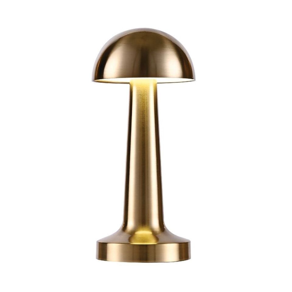 ACK AF11-00296 Şarj Altın Renk Edilebilir LED Dokunmatik Metal Masa Lambası Şarjlı