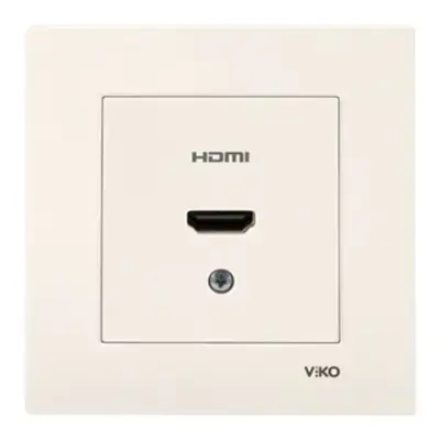 Viko Karre/Meridian Krem Hdmı Konnektör Mekanizma+Kapak (Çerçeve Hariç) 90967368