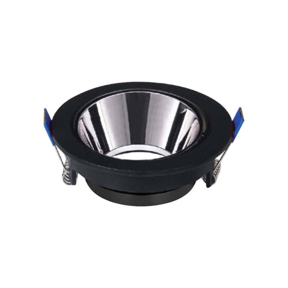 ACK AH03-08231 Gold Reflektörlü Siyah Yuvarlak Spot Kasası