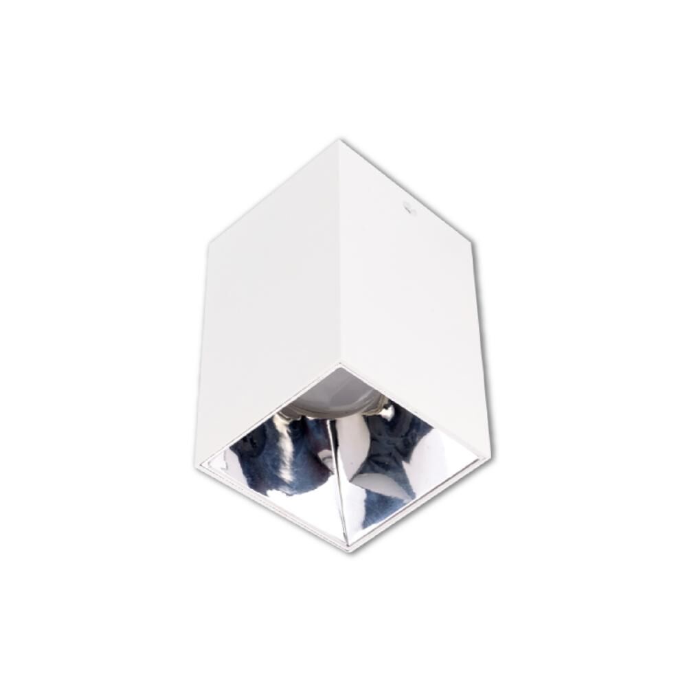 ACK AH03-07650 Platin Reflektör Sıva Üstü Beyaz Kare LED Spot