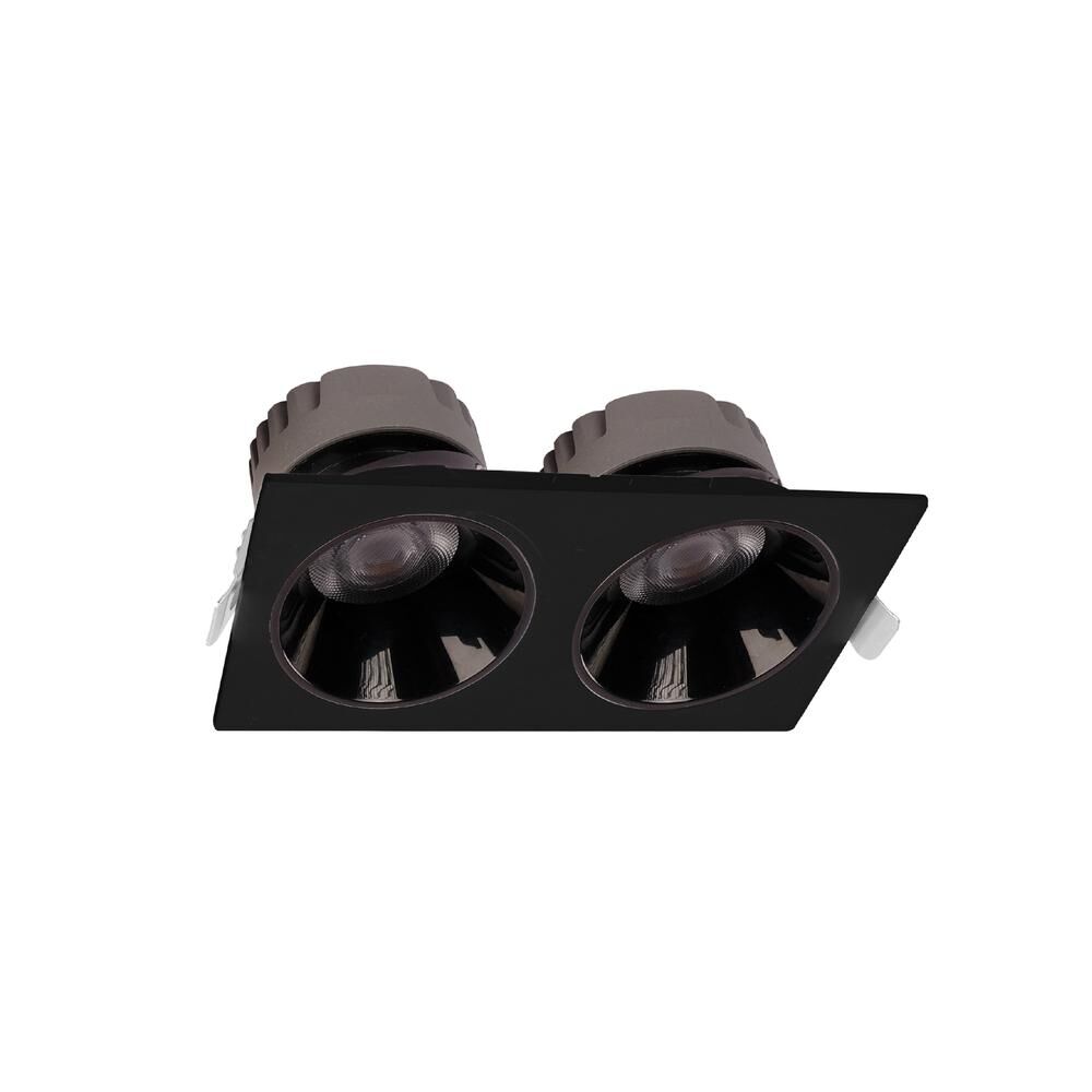 ACK AD10-02631 2x18 6500K Siyah Reflektörlü Siyah İkili LED Spot Sıva Altı