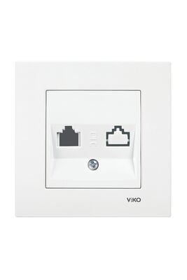 Viko Karre/Meridian Krem İkili Data Jacksız Mekanizma (Çerçeve Hariç) 90967262