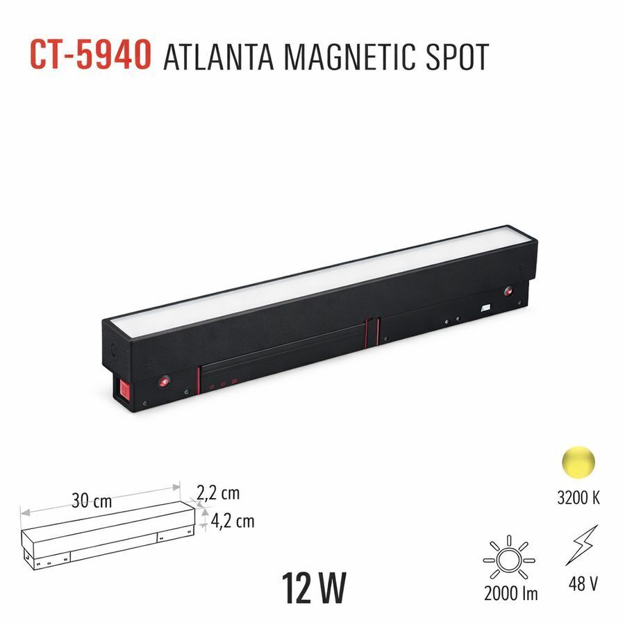 CATA CT-5940 12W Atlanta Magnetic Spot Gün Işığı