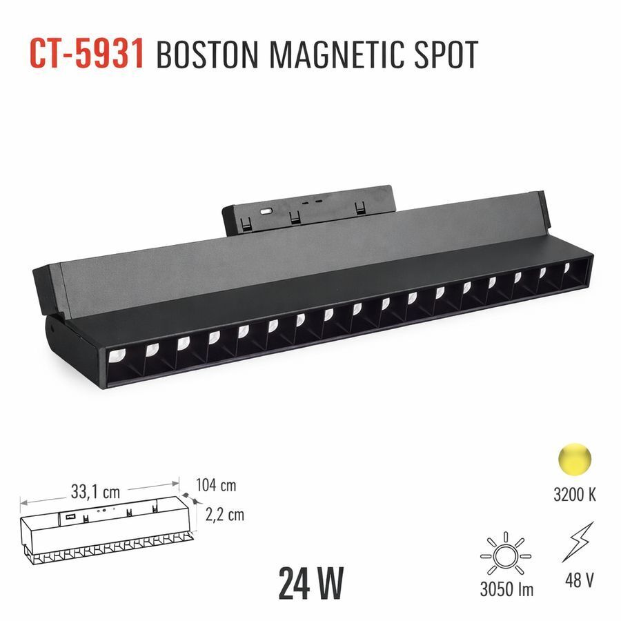 CATA CT-5931 24W Boston Magnetic Spot Gün Işığı