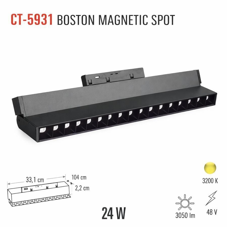 CATA CT-5931 24W Boston Magnetic Spot Gün Işığı