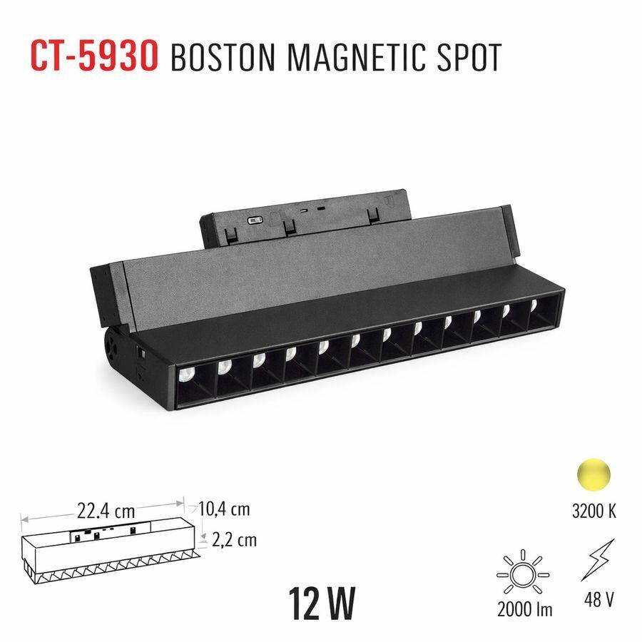 CATA CT-5930 12W Boston Magnetic Spot Gün Işığı