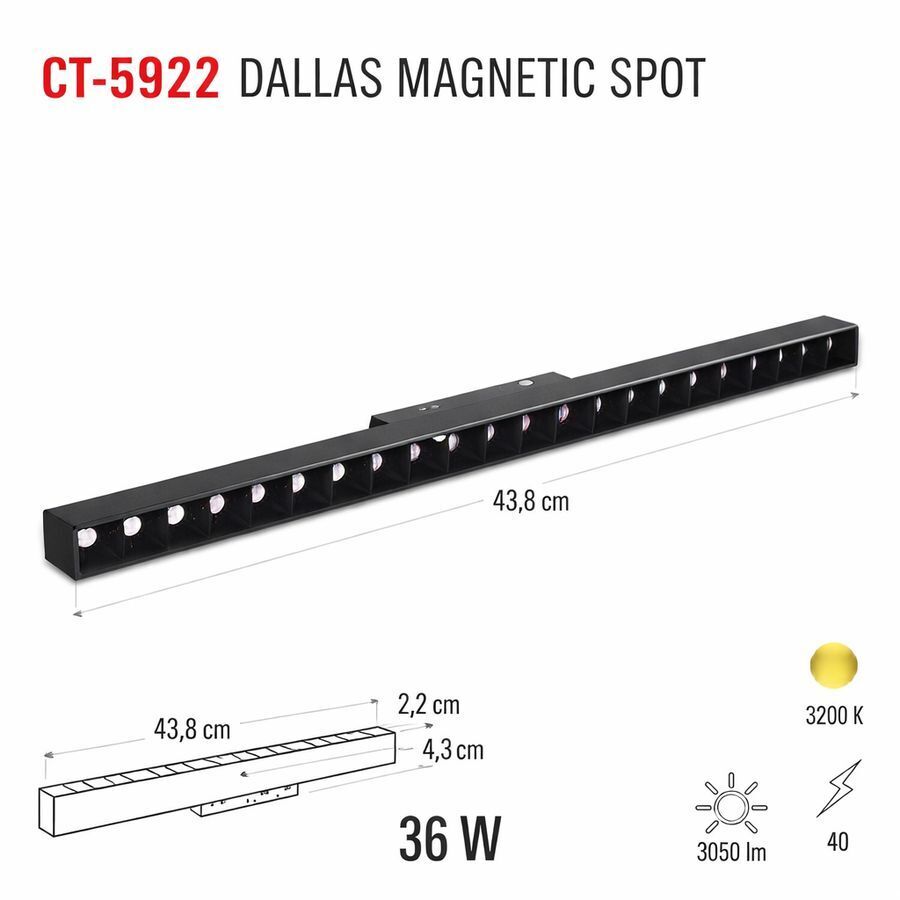 CATA CT-5922 36W Dallas Magnetic Spot Gün Işığı