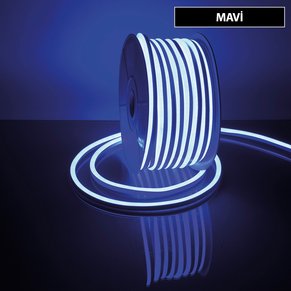 Jupiter LE220 M  Mavi Işık 220 V İç/Dış Mekan Neon Şerit LED 50 Metre