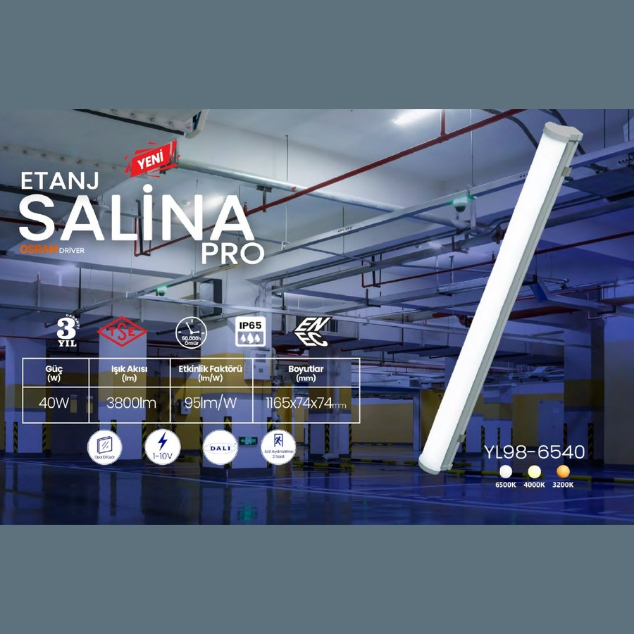 NOAS YL98-6540 40W Salina Etanj Pro 6500K-TSE/Enec