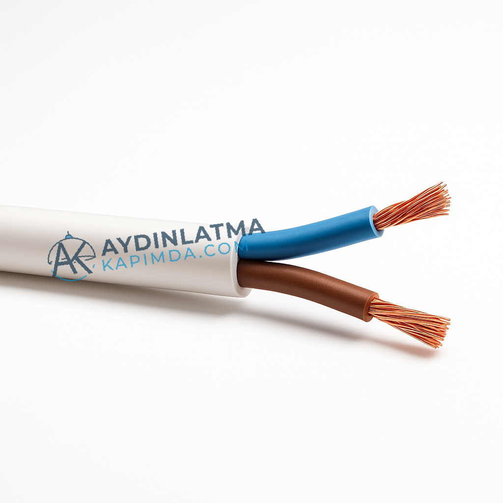 Öznur Kablo - 2x1 mm Beyaz TTR - NYMHY 100 Metre